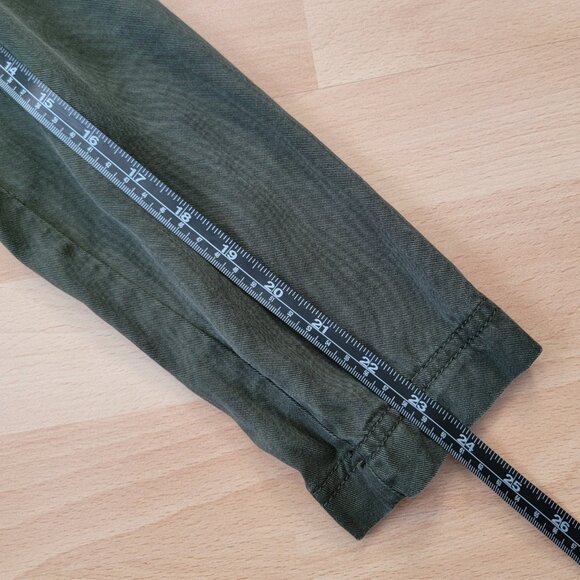 Loft Army Green Drawstring Utility Jacket Spring Casual Comfy | Size: XSmall - Picture 8 of 13